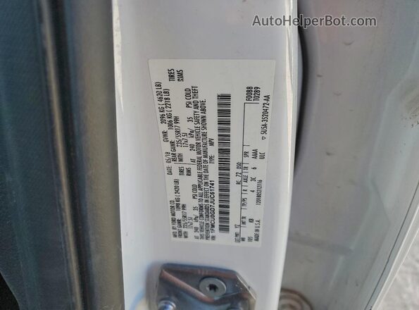 1FMCU0GD7JUC61741 2018 FORD ESCAPE Белый Вид наклейки с VIN-кодом