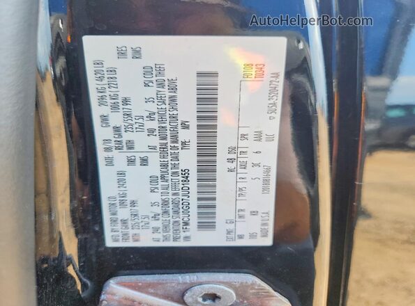 1FMCU0GD7JUD18455 2018 FORD ESCAPE Black 