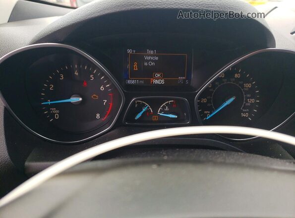 1FMCU0GD7KUA50282 2019 FORD ESCAPE Серый Вид щитка приборов