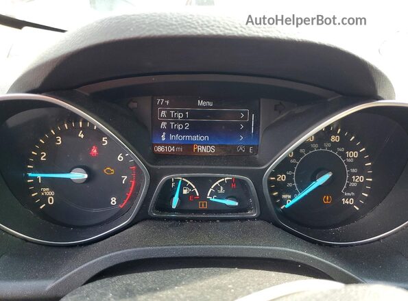1FMCU0GD8HUB01247 2017 FORD ESCAPE Red Instrument cluster view
