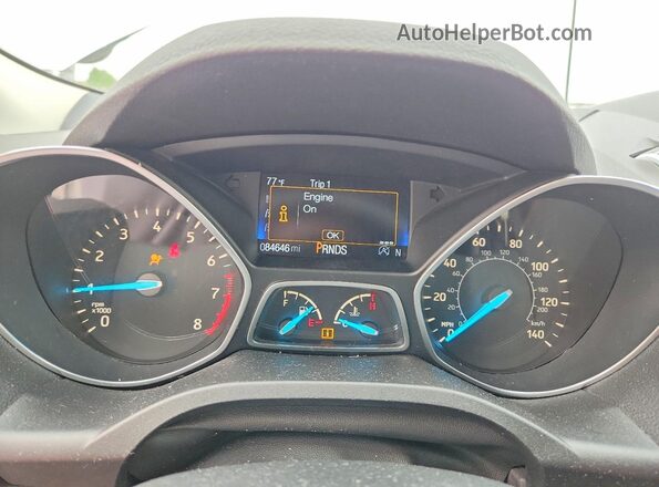 1FMCU0GD9HUC61539 2017 FORD ESCAPE Silver Vista del cuadro de instrumentos