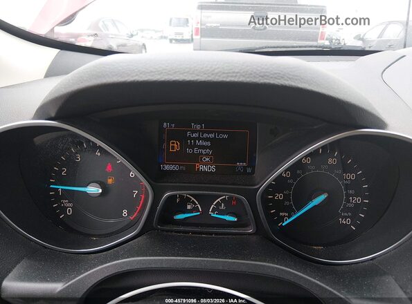 1FMCU0GD9HUC90328 2017 FORD ESCAPE Красный Вид задних сидений