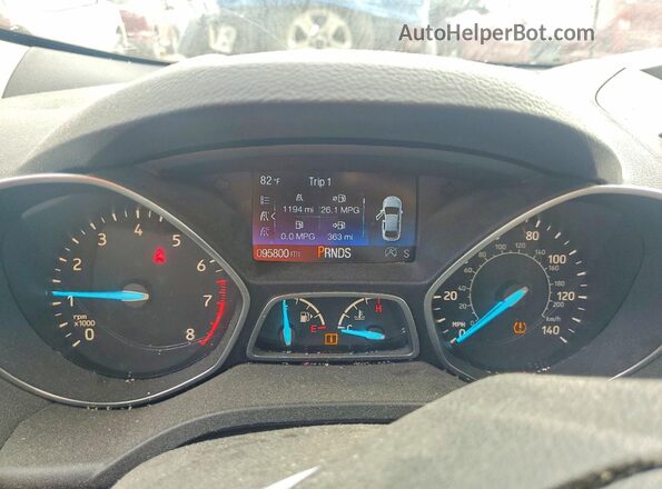 1FMCU0GD9HUD52021 2017 FORD ESCAPE Red Vista del cuadro de instrumentos