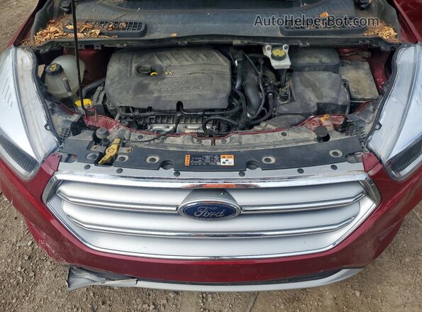 1FMCU0GD9HUD52021 2017 FORD ESCAPE Red Vista del compartimento del motor