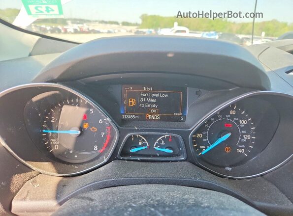 1FMCU0GD9HUE38641 2017 FORD ESCAPE White Instrument cluster view
