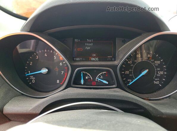 1FMCU0GD9JUB46039 2018 FORD ESCAPE Tan Instrument cluster view