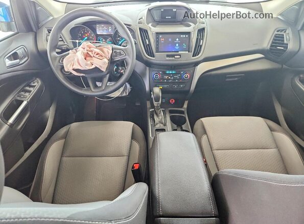 1FMCU0GD9JUC88410 2018 FORD ESCAPE Blue Widok deski rozdzielczej