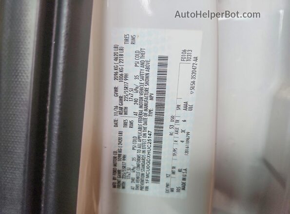 1FMCU0GDXHUC25147 2017 FORD ESCAPE White Widok komory silnika