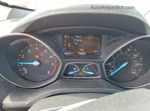 1FMCU0GDXHUC86711 2017 FORD ESCAPE Orange Вид щитка приладів