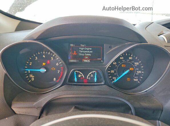1FMCU0GDXJUC49308 2018 FORD ESCAPE Gray Widok zestawu wskaźników