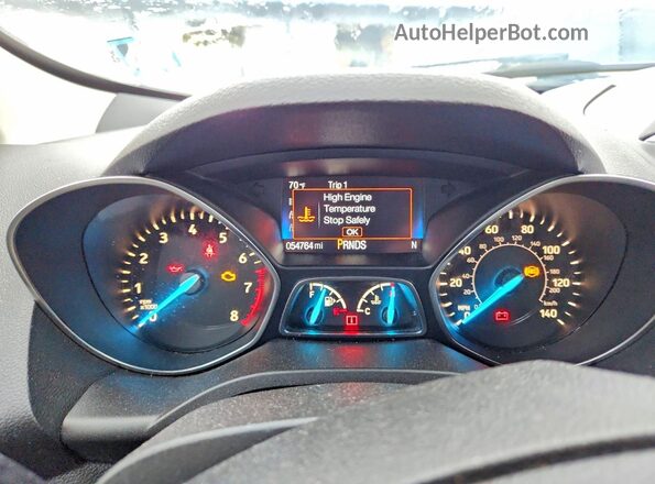 1FMCU0GDXKUB30904 2019 FORD ESCAPE Blue Instrument cluster view