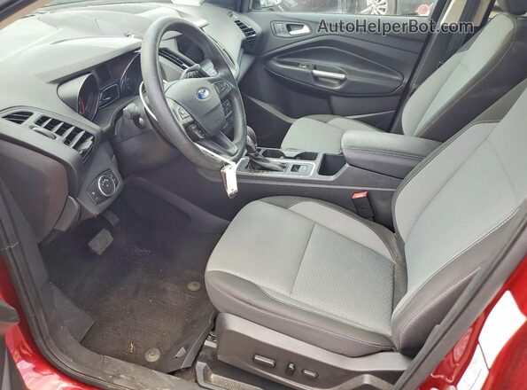 1FMCU0GDXKUC12292 2019 FORD ESCAPE Red Widok wnętrza z przodu