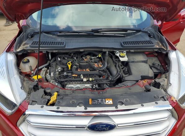 1FMCU0GDXKUC12292 2019 FORD ESCAPE Red Widok komory silnika