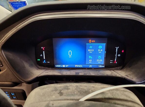 1FMCU0GNXPUA11377 2023 FORD ESCAPE White Вид щитка приладів