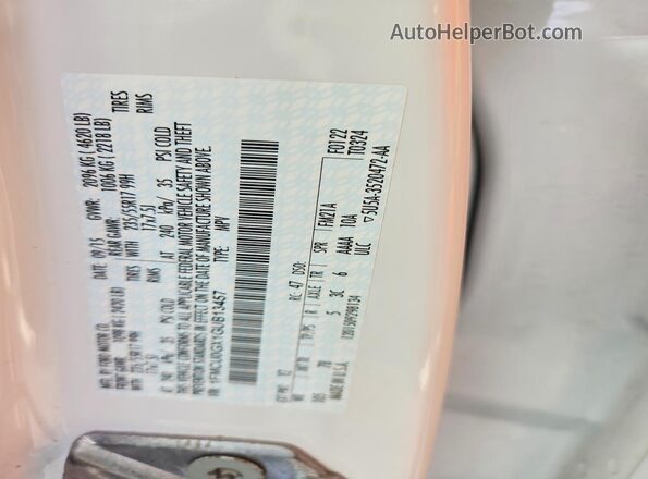 1FMCU0GX1GUB13457 2016 FORD ESCAPE Белый Вид наклейки с VIN-кодом