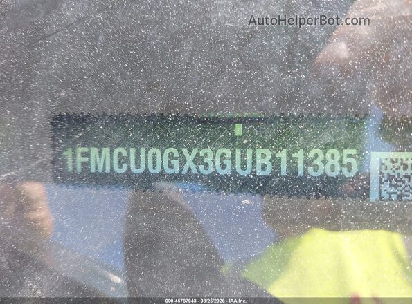1FMCU0GX3GUB11385 2016 FORD ESCAPE Gray Вид підкапотного простору