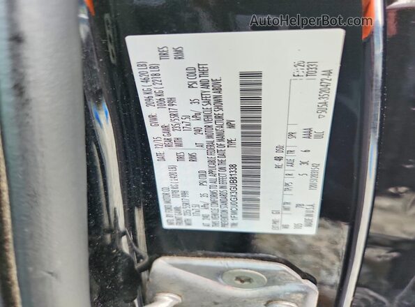 1FMCU0GX3GUB81338 2016 FORD ESCAPE Black VIN კოდის სტიკერის ხედი