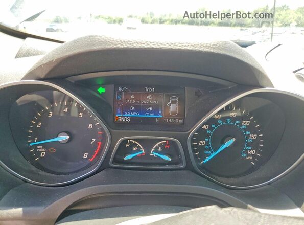 1FMCU0GX3GUC76739 2016 FORD ESCAPE Gray Вид щитка приладів