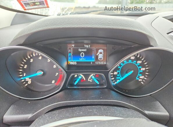 1FMCU0GX9GUB00875 2016 FORD ESCAPE White Vista del cuadro de instrumentos