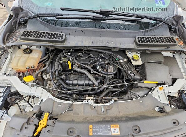 1FMCU0GX9GUB00875 2016 FORD ESCAPE White Vista del compartimento del motor