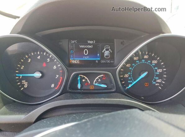 1FMCU0GX9GUB22603 2016 FORD ESCAPE Orange Instrument cluster view