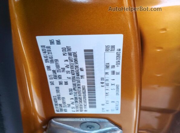 1FMCU0GX9GUB22603 2016 FORD ESCAPE Orange VIN sticker view