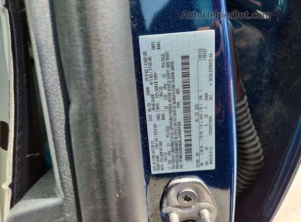 1FMCU0H64LUB95720 2020 FORD ESCAPE Blue ძრავის განყოფილების ხედი