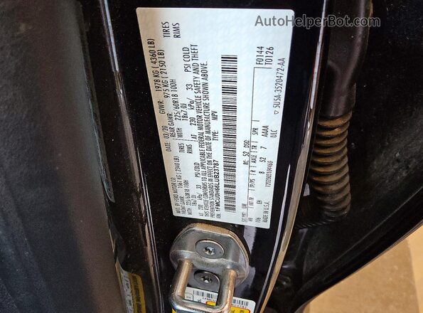 1FMCU0H66LUB23787 2020 FORD ESCAPE Black Vista de la etiqueta del VIN