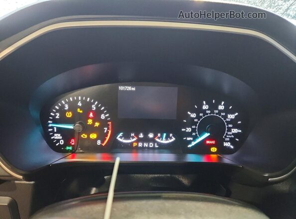 1FMCU0H67LUB30277 2020 FORD ESCAPE Black Widok zestawu wskaźników