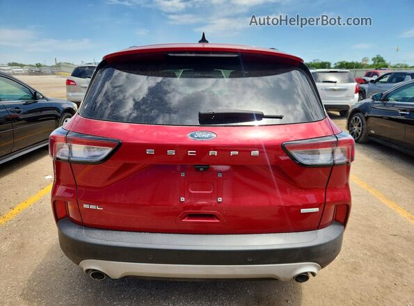 1FMCU0H68LUA33766 2020 FORD ESCAPE Red Вид ззаду