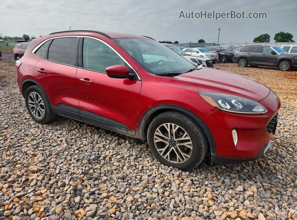 1FMCU0H69MUA96828 2021 FORD ESCAPE Красный Передняя правая четверть