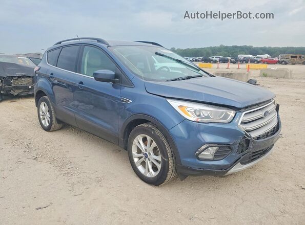1FMCU0HD0JUA55241 2018 FORD ESCAPE Синий Передняя правая четверть