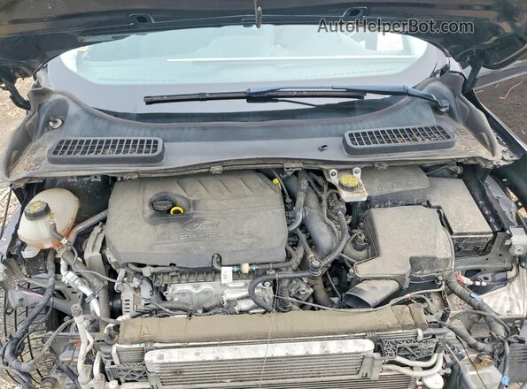 1FMCU0HD0JUC39854 2018 FORD ESCAPE Black ძრავის განყოფილების ხედი