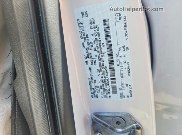 1FMCU0HD1JUB10361 2018 FORD ESCAPE White VIN կոդի պիտակի տեսք