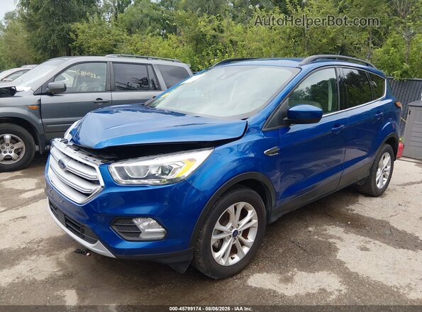 1FMCU0HD2JUB42753 2018 FORD ESCAPE Blue Vista tres cuartos delantera izquierda