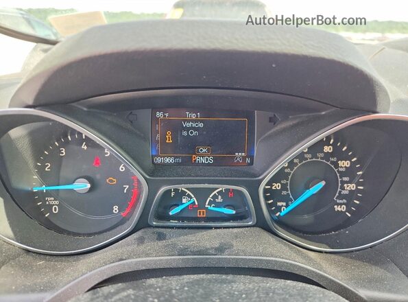 1FMCU0HD2KUA18709 2019 FORD ESCAPE Blue Вид щитка приладів