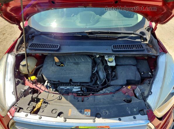 1FMCU0HD3JUB27193 2018 FORD ESCAPE Burgundy ძრავის განყოფილების ხედი