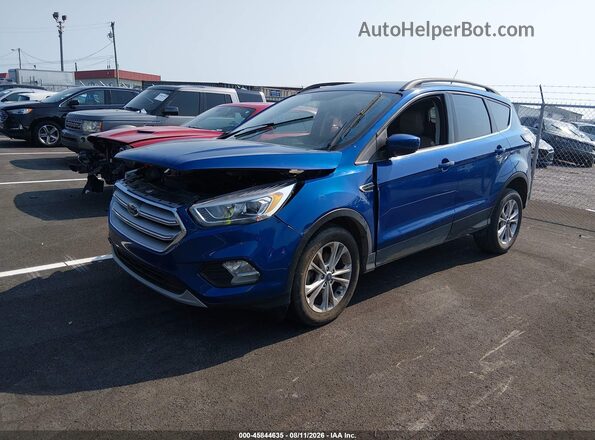 1FMCU0HD3JUD02848 2018 FORD ESCAPE Blue Առջևի ձախ երեք քառորդ տեսարան