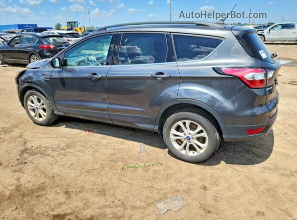 1FMCU0HD6JUD35911 2018 FORD ESCAPE Gray Trasero izquierdo