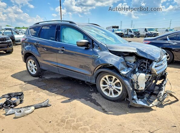 1FMCU0HD6JUD35911 2018 FORD ESCAPE Gray Delantero derecho