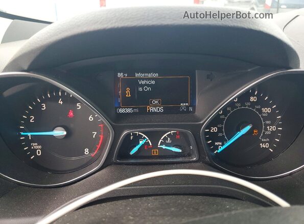 1FMCU0HD6KUB59203 2019 FORD ESCAPE Silver Widok zestawu wskaźników