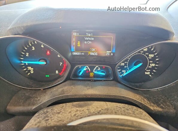 1FMCU0HD6KUB78172 2019 FORD ESCAPE Black ხელსაწყოთა პანელის ხედი
