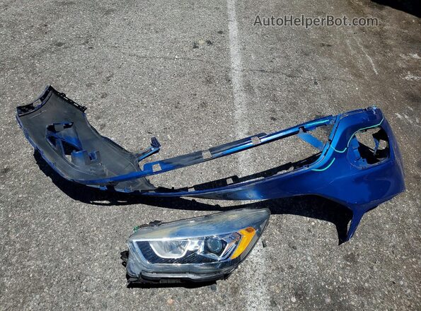 1FMCU0HD7JUB16777 2018 FORD ESCAPE Blue Vista de la etiqueta del VIN
