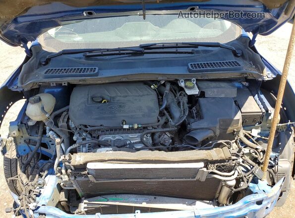1FMCU0HD7JUB16777 2018 FORD ESCAPE Blue Vista del compartimento del motor