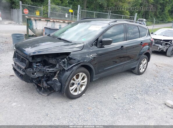 1FMCU0HD7JUC02350 2018 FORD ESCAPE Black Առջևի ձախ երեք քառորդ տեսարան