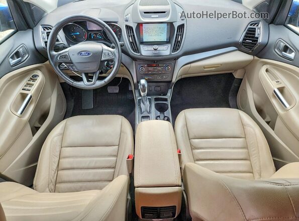 1FMCU0HDXJUA21663 2018 FORD ESCAPE Blue Вид панелі приладів
