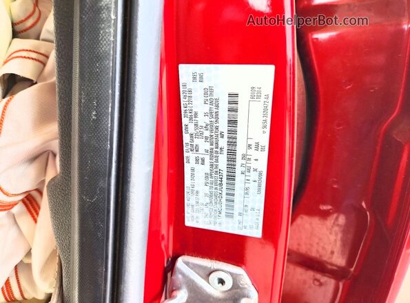 1FMCU0HDXJUB44377 2018 FORD ESCAPE Red Vista de la etiqueta del VIN