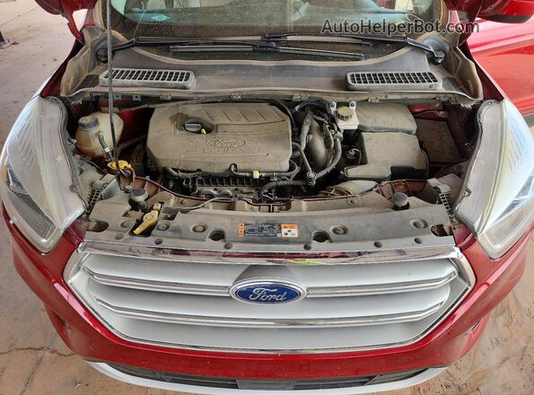 1FMCU0HDXJUB44377 2018 FORD ESCAPE Red Vista del compartimento del motor
