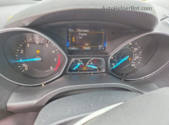 1FMCU0J90HUE93418 2017 FORD ESCAPE Silver Widok zestawu wskaźników