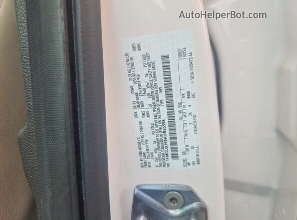 1FMCU0J95KUB55598 2019 FORD ESCAPE White VIN sticker view